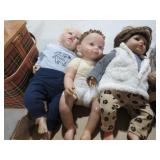 3 VINYL SOFT PLASTIC BABY DOLLS