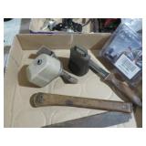 COLL. KNIVES, COW BELL , VTG PENCIL SHARPENER & MI