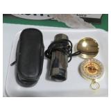 SIMONS VIEWING SCOPE 8X21 & BRASS COMPASS