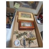 COLLECTION OF JEWELRY BOXES AND JEWELRY