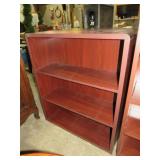 CHERRY FINISH ADJ. SHELF BOOKCASE