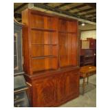 CHERRY FINISH 2 PC 3DR W/ ADJ SHELVES BOOKCASE/CAB