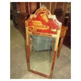 ORIENTAL BEVELED WALL MIRROR