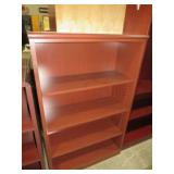 CHERRY FINISH ADJ. SHELF BOOKCASE