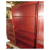 CHERRY FINISH ADJ. SHELF BOOKCASE