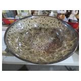 LARGE SIGNED POTTERY BOWL