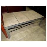 WROUGHT IRON BASE 8 PANEL TILE TOP PATIO TBL