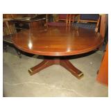 CHERRY FINISH RD CENTER TBL W/ BRASS FEET
