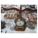 MID CENTURY UNITED SCALES OF JUSTICE CLOCK