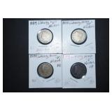 (2) 1884, 1888, 1889 LIBERTY V NICKELS