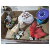 COLL. LENOX BIRD FIGURIMES & CERAMIC TRINKET DISH