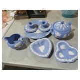 COLL. BLUE WEDGEWOOD JASPERWARE SET