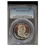 1963 P FRANKLIN HALF DOLLAR 90% PCGS PR65DCAM