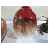 RUEVEN ART GLASS INK DRIP VASE