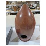 BROWN POTTERY BIRD HOUSE