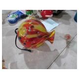 BLOWN ART GLASS HUMMINGBIRD FEEDER
