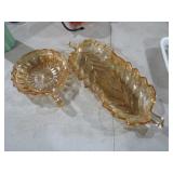 (2) CAR NIVAL GLASS CANDY TRINKET BOWLS