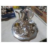 WALLACE TEAPOT, SUGAR, CREAMER SET
