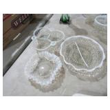 COLL. FRENCH OPALESCENT HOBNAIL DISHES
