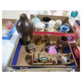 COLL. WOOD FIGURINES, VASES & MISC