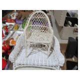 PAINTED WICKER DOLL FURNITURE
