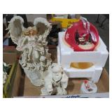 COLL. CERAMIC & RESIN ANGELS, SANTA & MISC