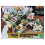 CAPODIMONTE STYLE CENTERPIECE & RESIN BOOKENDS