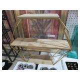 METAL& WOOD MID CENTURY STYLE SHELF