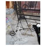 3 METAL AND BRASS EASELS