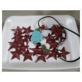 METAL STARS AND HOWLITE NECKLACE