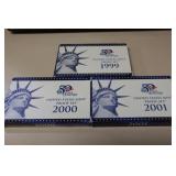1999-2001 US MINT PROOF SETS