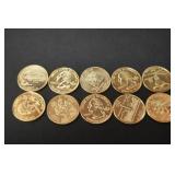 (10) 24K GOLD PLATED US STATE QUARTERS