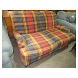 SHERRILL PLAID CLOTH LOVESEAT