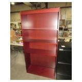 CHERRY FINISH ADJ. SHELF BOOKCASE