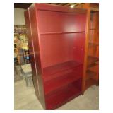 CHERRY FINISH ADJ. SHELF BOOKCASE