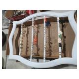 COLLECTION OF ESTATE EARRINGS WITH DISPLAY STAND