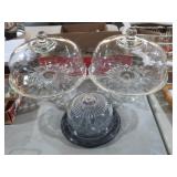 VINTAGE CAKE & CHEESE GLASS DOMES