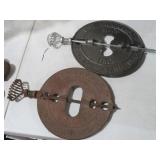2 JACKES EVANS CAST IRON DAMPERS