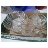 COLLECTION VINTAGE CLEAR CUT GLASSWARE