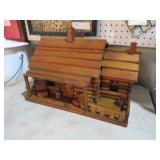 HAND MADE WOOD LOG CABIN