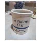 VINTAGE WESSON OIL ADV CROCK