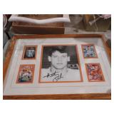 FRAMED AUTOGRAPHED HEATH SHULER PICTURE & CARDS