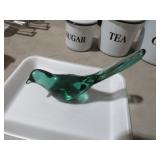 SIGNED GLASS FENTON BIRD