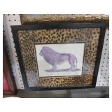 FRAMED LION PRINT