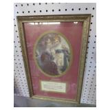 FRAMED VICTORIAN LADY WITH CHILD PRINT
