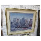 FRAMED 3D LITHOGRAPH LE SQUARE  MICHAEL DELACROIX