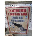 METAL GUN ADVERTISMENT SIGN