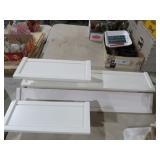 4 WHITE WALL SHELVES