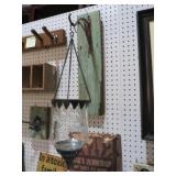 HANGING GLASS ETCHED CANDLE HOLDER