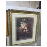 LARGE GOLD ORNATE FRAMED STILL LIFE PRINT